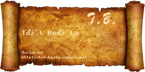 Tót Beáta névjegykártya
