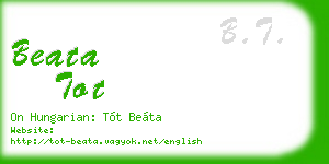 beata tot business card